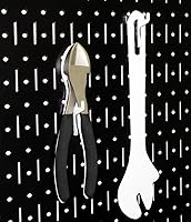 Vista 5 de Kit de almacenamiento de herramientas utilitario de tablero de clavijas de metal Wall Control con tablero de clavijas negro y accesorios negros