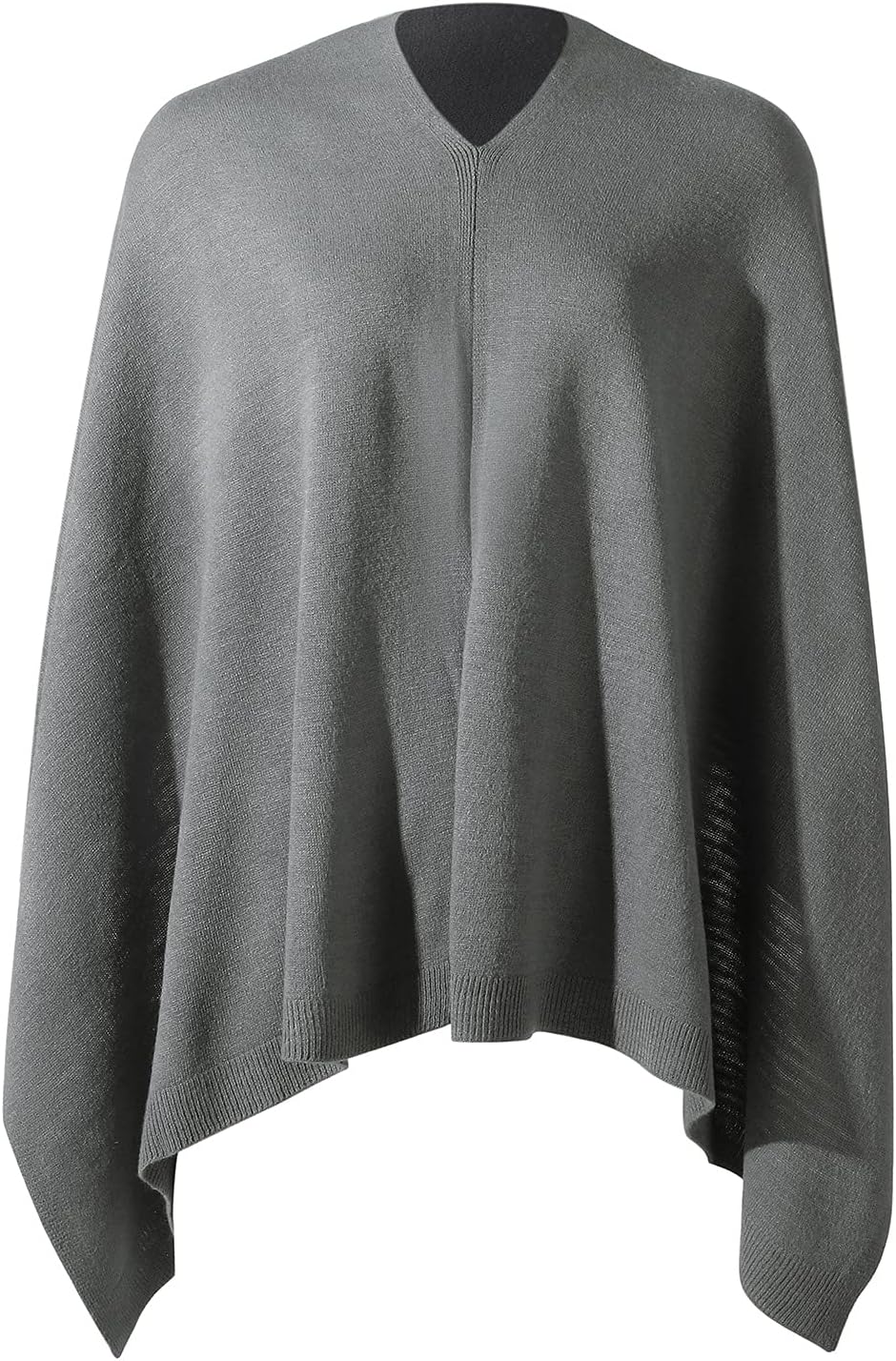 Fomolom Women Ponchos Sweater Versatile Lightweight Solid Knitted Shawl Wrap Scarf Cape Accessories for Womens - Image 2