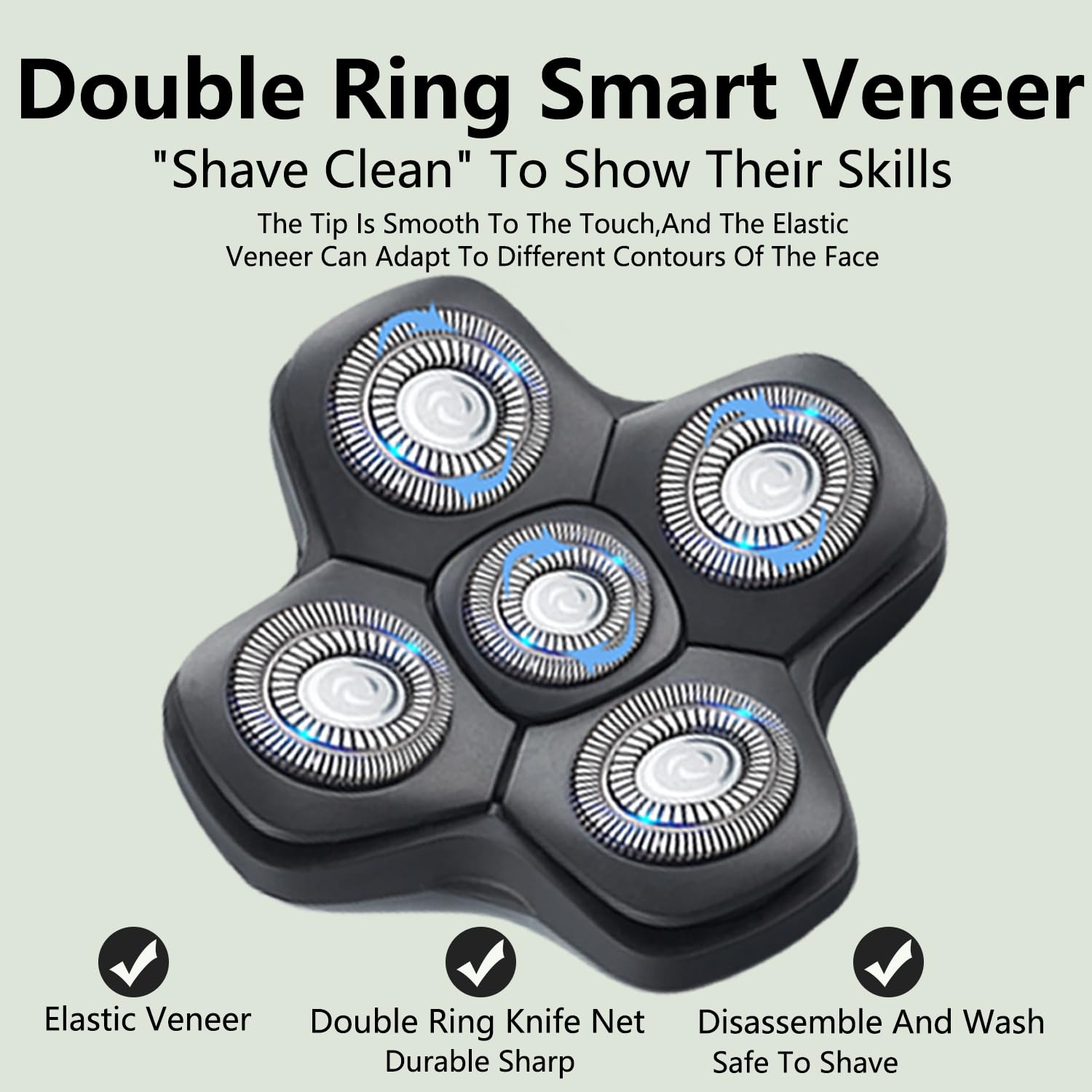 Newly Upgraded Replacement Heads for Skull Shaver Pitbull Platinum Pro Butterfly Kiss and Palm Hypo-Allergenic Electric Razors SK5 - Image 6