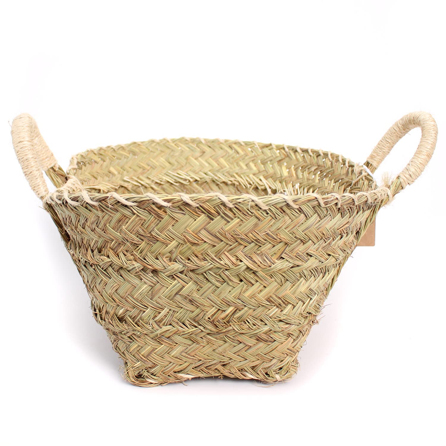 Cesta Leñero de Esparto Artesanal MUY Resistente, Ecologica y Duradera - Cesta Mimbre esparto Ideal decoración Chimeneas - Cesto para Leña Transportar y Guardar Mimbre Mediana 55 x 18 x 18 cm — view 4