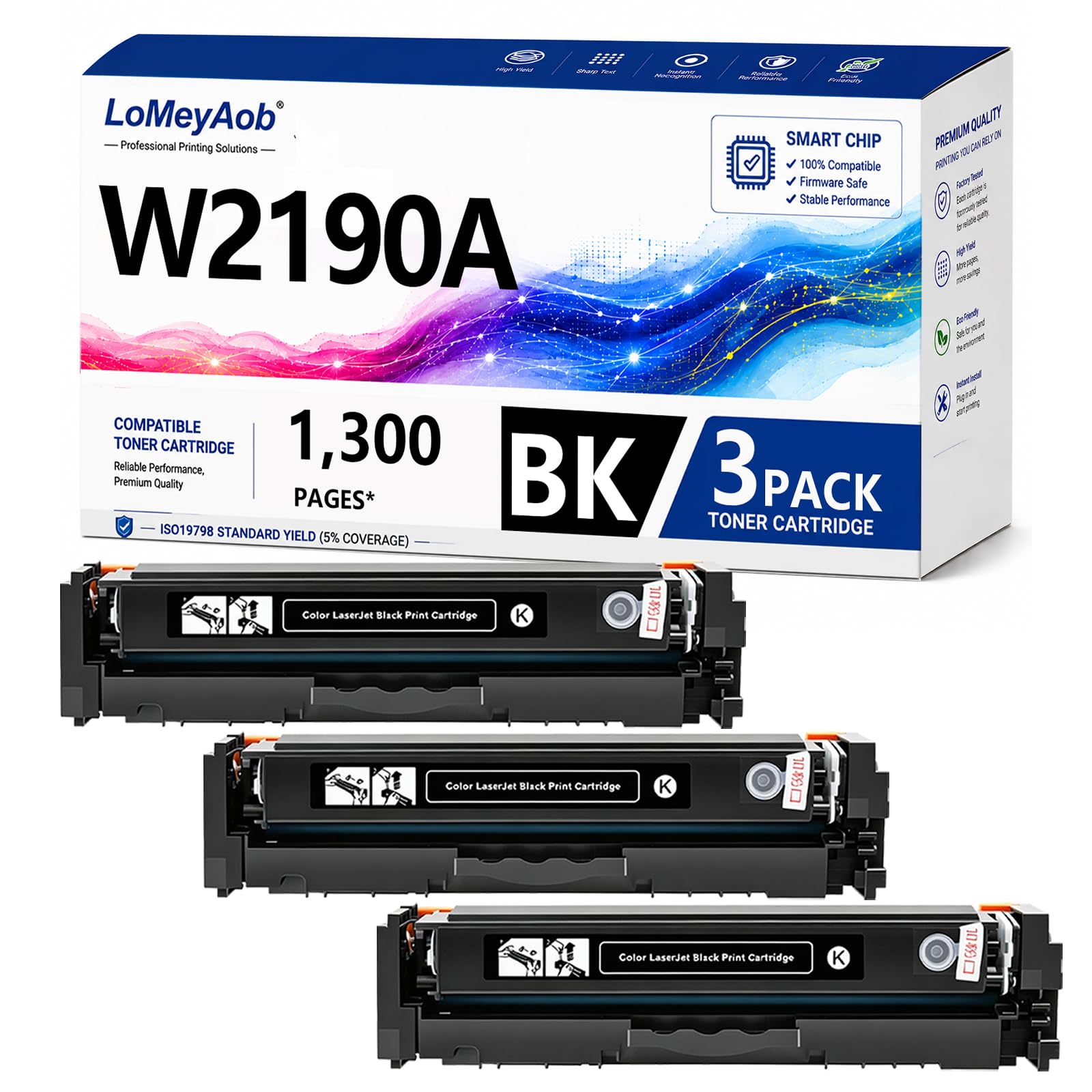 Cartuccia di toner W2190X, sostituzione nera ad alta resa per stampante HP LaserJet 3202dw 3202dn 3202dng 3302fdw 3202fdn 3202fdng, 3200 pagine
