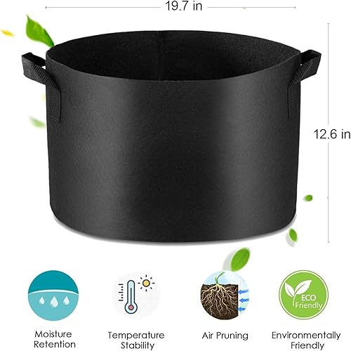 Miniatura 2 de Bolsas de cultivo de 1 a 30 galones, macetas de tela para plantas no tejida gruesa, contenedor resistente con asas