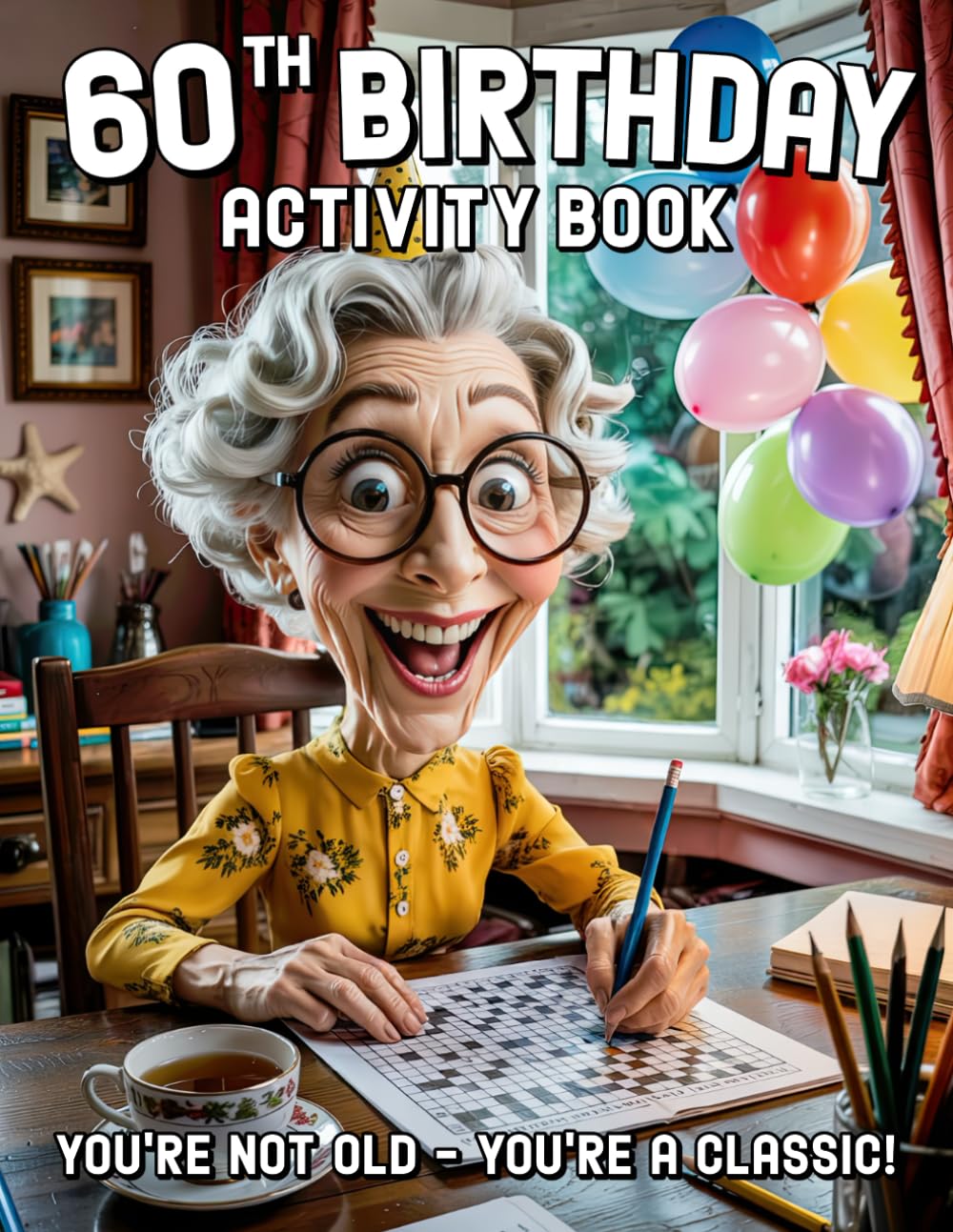60th Birthday Activity Book: Funny 60th Birthday Gifts for Women, Sudoku, Mazes, Word Search and More