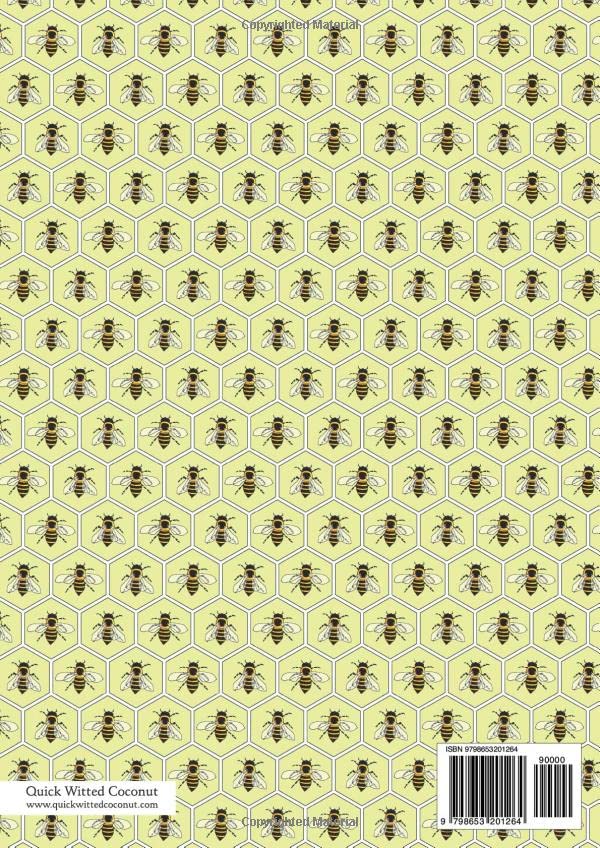 Honeybee Notebook - Lined Pages - A4 - Premium: (Yellow Edition) Fun notebook 192 lined pages (A4 / 8.27x11.69 inches / 21x29.7cm) - Image 2