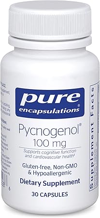 Pure Encapsulations Pycnogenol 100 mg | Hypoallergenic Supplement to Promote Vascular Health and Provide Antioxidant Support | 30 Capsules