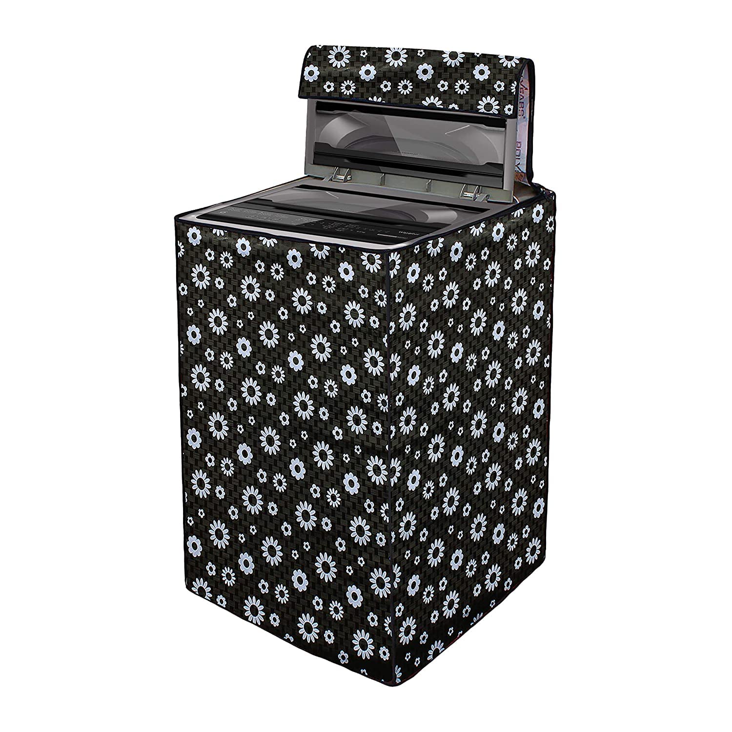 Fully Automatic Top Load Washing Machine Cover for Samsung/IFB/LG/Godrej/Bosch/ 6 kg, 6.2 Kg, 6.5 Kg, 7 Kg (58 X 58 X 89 Cms), Waterproof & Dustproof Polyester Black & White (B08GH2VGS7) Amazon Price History, Amazon Price Tracker