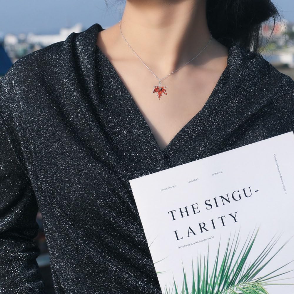 Modpide Gold Dainty Maple Leaf Necklace Autumn Maple Leaf Pendant Necklace Thanksgiving Gift Jewelry - Image 6