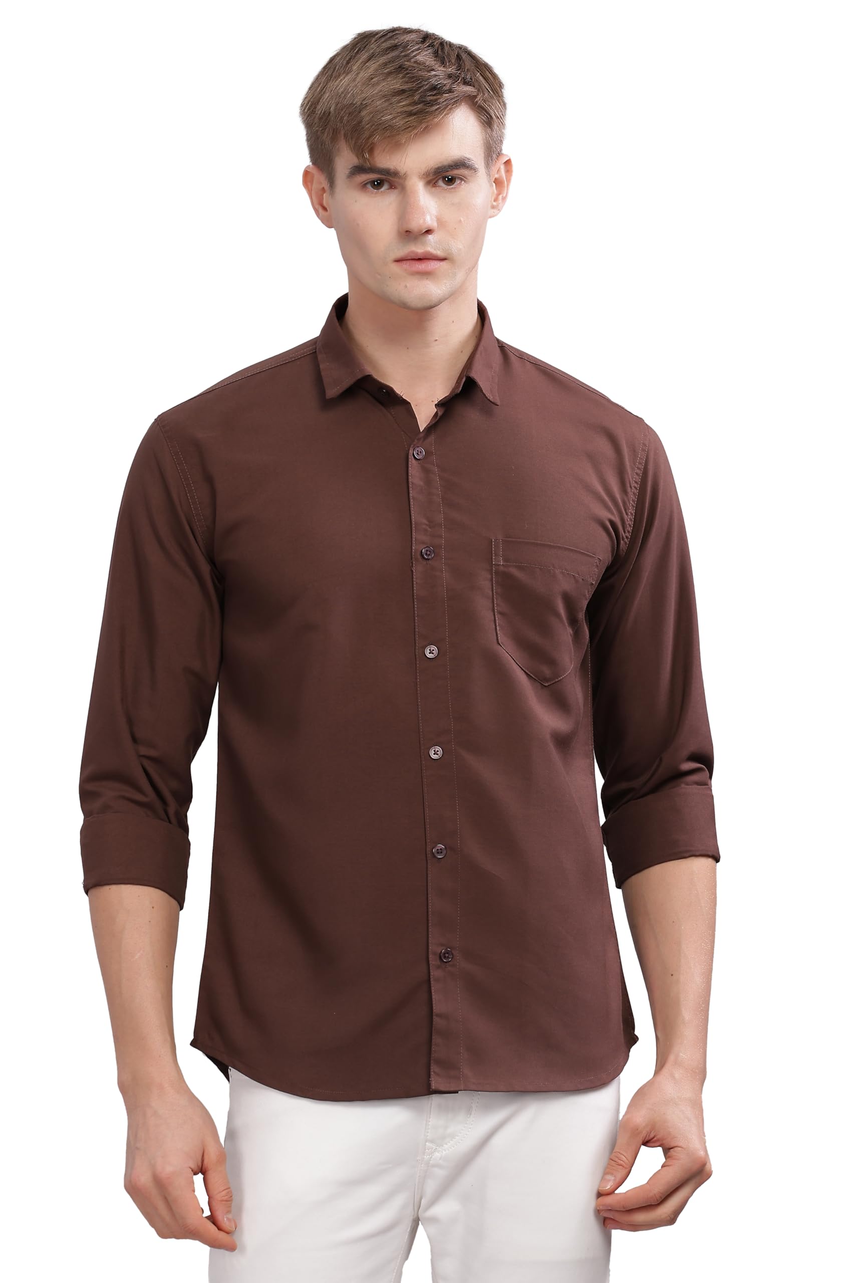 dijuca med Men's Cotton Blend Slim Fit Shirt | Full Sleeve Casual wear for Men | Comfortable Office Wear Shirt for All Seasons-picture-32