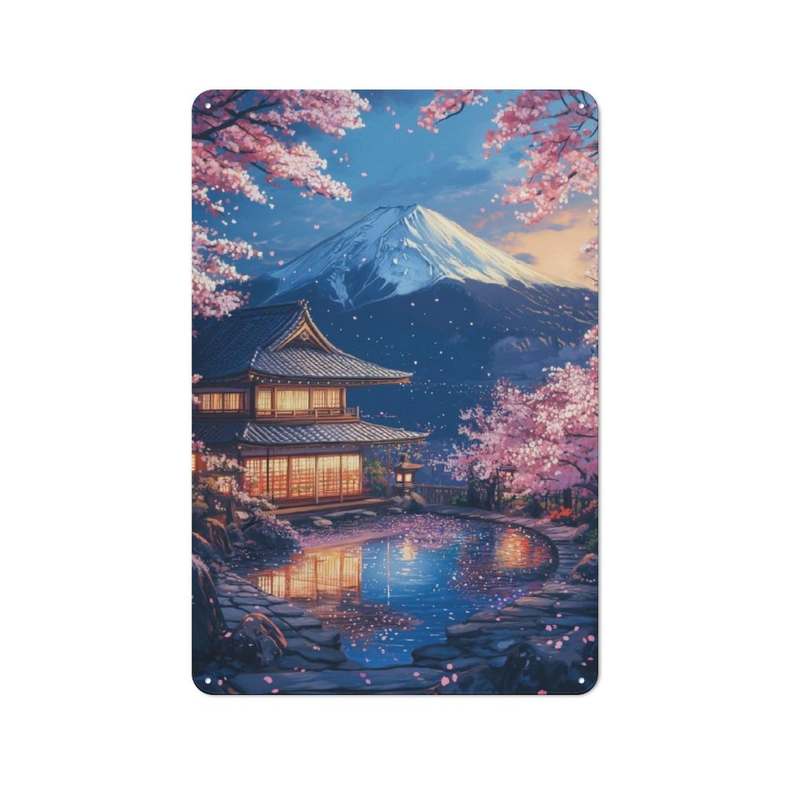 Junmoney Fantastic Nature Village Tin Sign 30X20cm For Café Or Home Bar, Retro Wall Decor, For Garage, Workshop And Man Cave Decoration