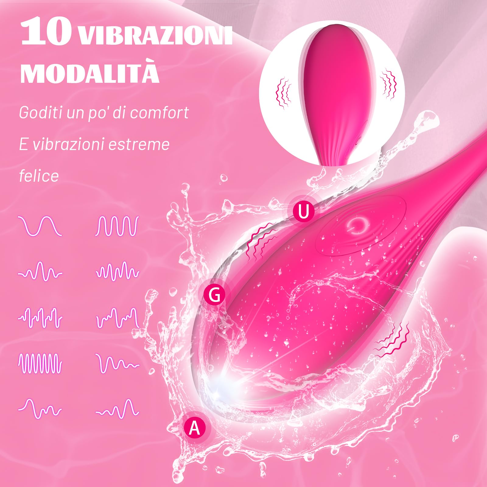 Vibratore con Telecomando APP per Donna, Portatile Vibratoreper Donna per Mutandine Vibranti Toys con 10 Modalità di Vibrazione, Sex Toys Vibratori Ovetto Vibrante con App da Telefono per Donna(Rossa)