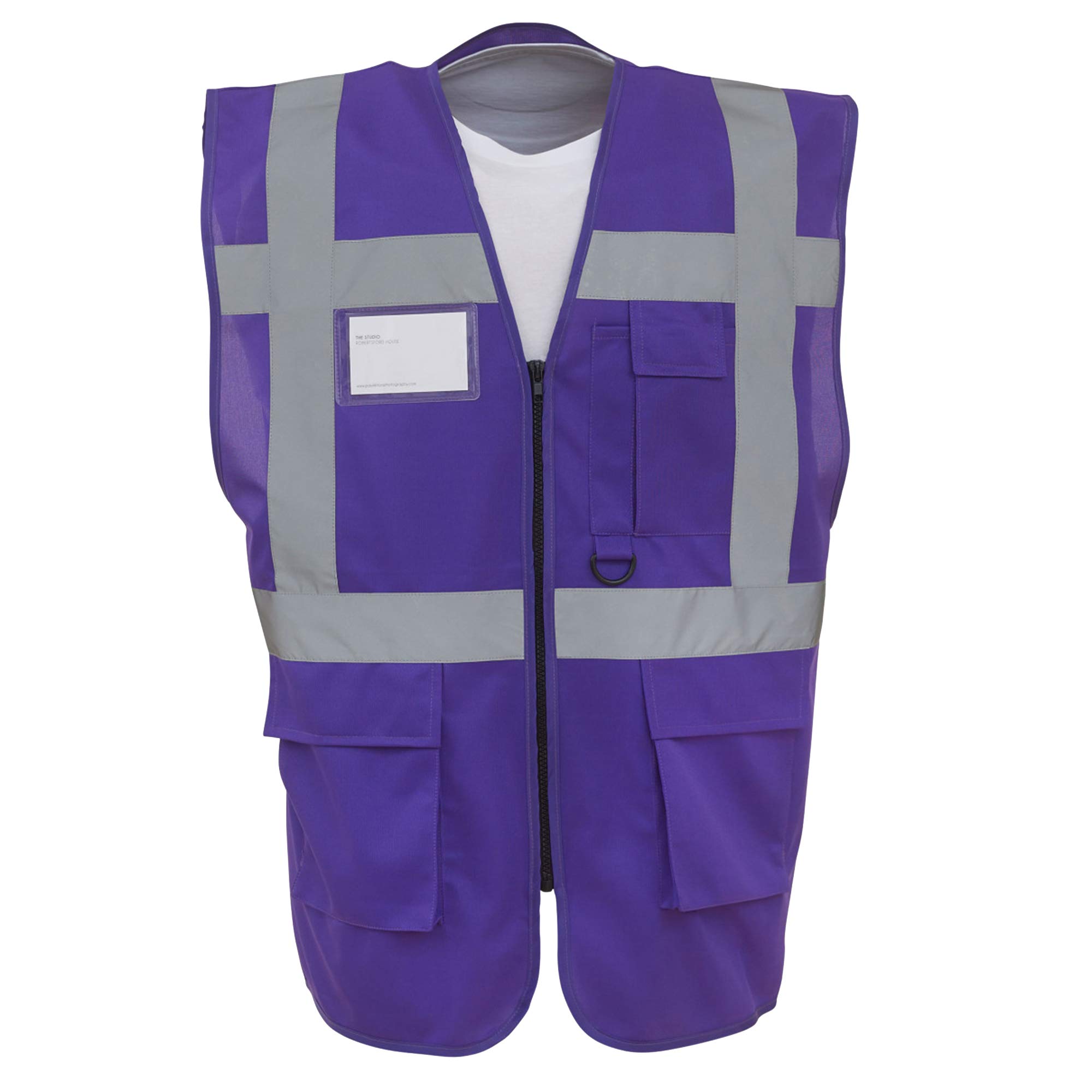 Yoko Hi-VIS Premium Executive/Manager Waistcoat/Jacket (3XL) (Purple)