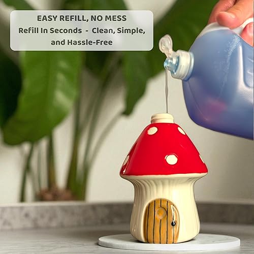 Miniatura 6 de Dispensador de jabón de hongos para una bonita decoración de cocina, bonito dispensador de jabón para decoración de baño, accesorios de baño únicos