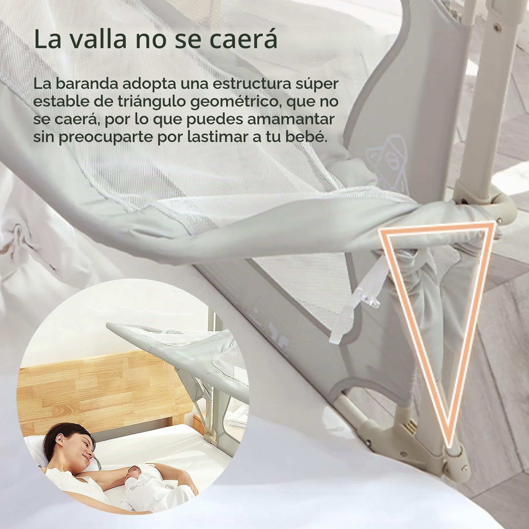 3 En 1 Moises para Bebe, Cuna Bebe, 120x50cm, Next To Me, Cunas colecho, Cama para bebé Junto a la Cama, Cama Cuna Convertible, Ventana de Malla Visible y Transpirable