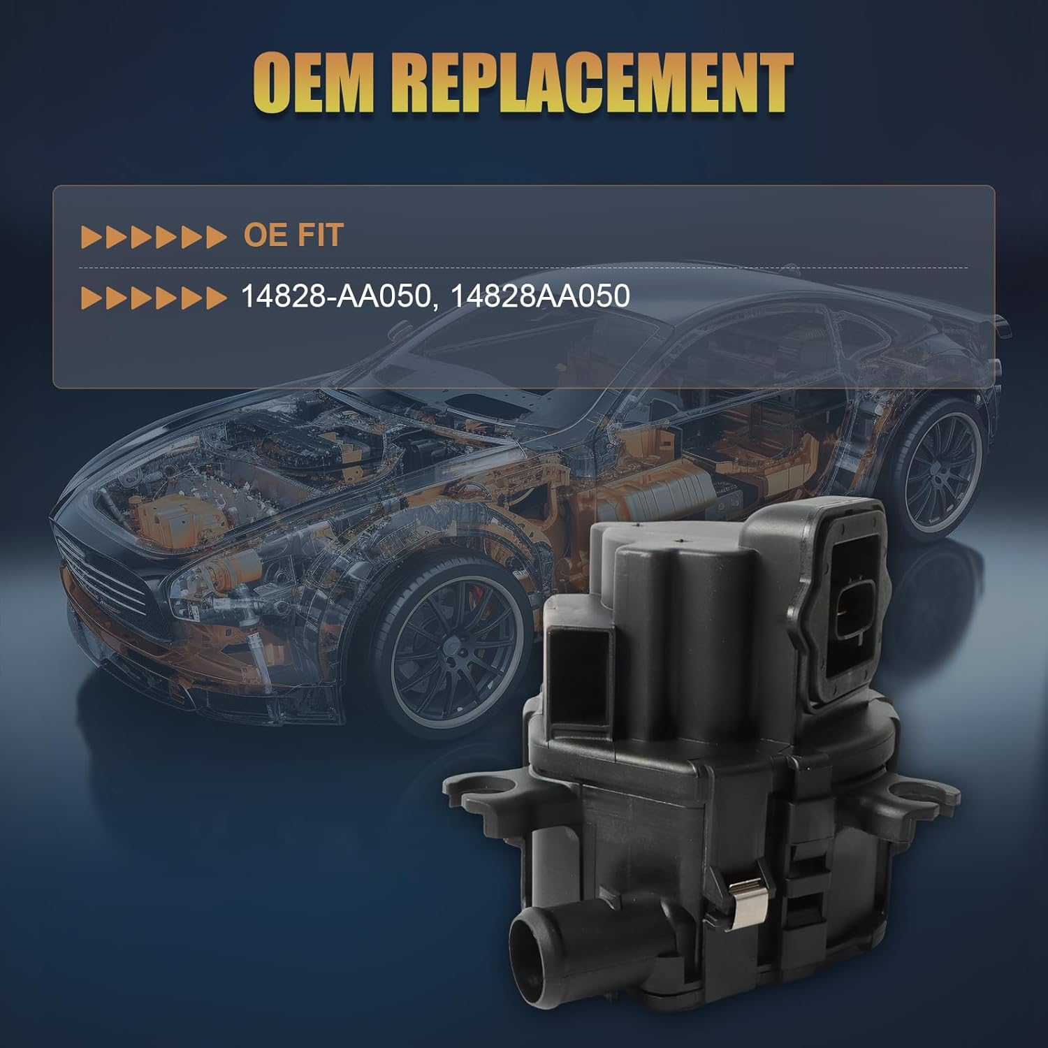 Secondary Air Injection Smog Pump 14828-AA050 Fit for Subaru Forester Impreza Legacy XT WRX 2008-2014 2.5L Replace OE 14828AA050