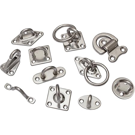 12 Stück Augplatten Edelstahl M5 - U-förmige Ösen Für Aufhängungen Im Innen- Und Außenbereich