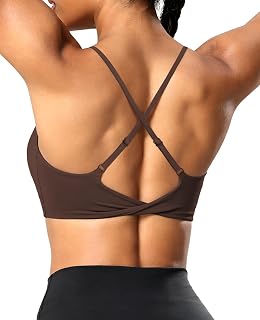 CoreFlex Sports Bras for Women Workout Twist Cross Back Yoga Tops