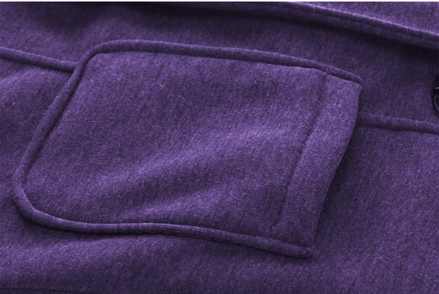 JiangWu Womens Fashion Horn Button Fleece Thicken Coat with Hood Winter Warm Jacket - Image 5