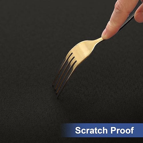 Miniatura 8 de homing Paquete de 2 manteles rectangulares, de poliéster, impermeable, elástico, ajustable, se adapta a mesas plegables de 8 pies, protector de mesa