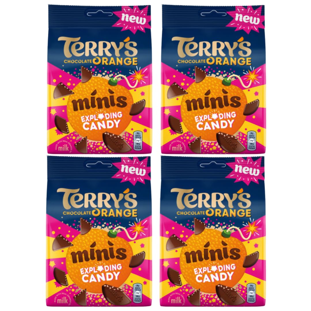 Chocolate Orange Bundle With Terry's Chocolate Orange Mini's Exploding Candy 105g (4 Pack)