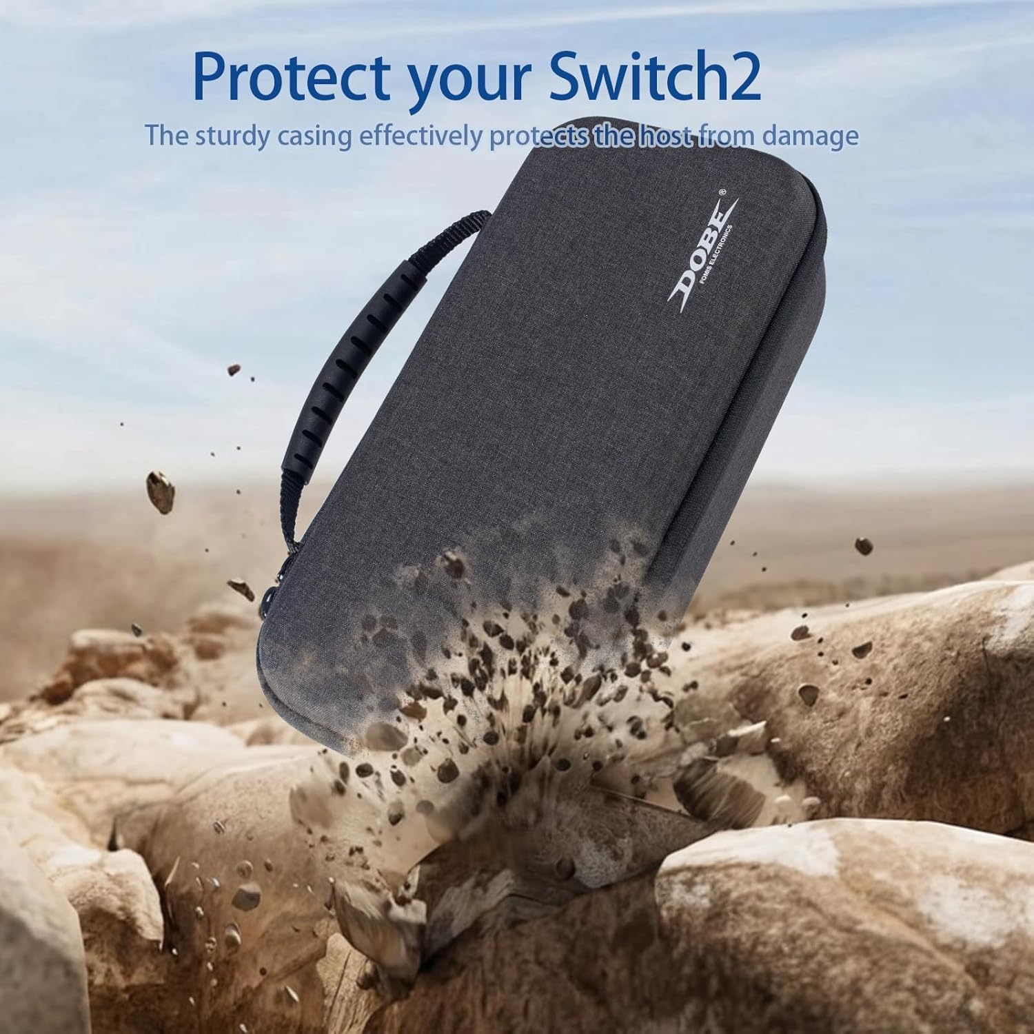 Switch 2 Carrying Case with Screen Protectors & Grip Caps - Hard Shell Travel Case for Switch 2 Console, Games & Accessories - Protective Storage Kit Compatible with Nintendo Switch 2 Accessories 2025 - Image 7