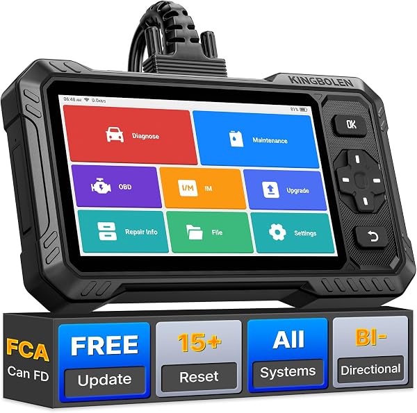 KINGBOLEN S6 Elite OBD2 Diagnosegerät Alle System Scanner mit 15 Reset, ABS/Einspritzdüsen-Codierung/Öl/Drosselklappe/EPB/DPF/SAS/TPMS Reset/Batterieabgleich, lebenslanges WiFi-Update, 2026 Modelle - 1