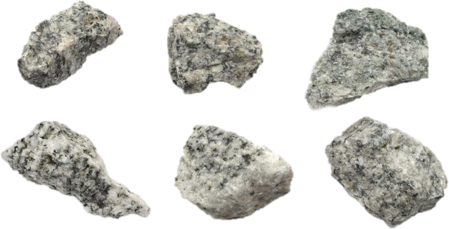 Raw Porphyritic Granite, Igneous Rock Specimen - Approx. 1"- Geologist Selected & Hand Processed - Great for Science Classrooms - Labs HESNG0044PK6 6