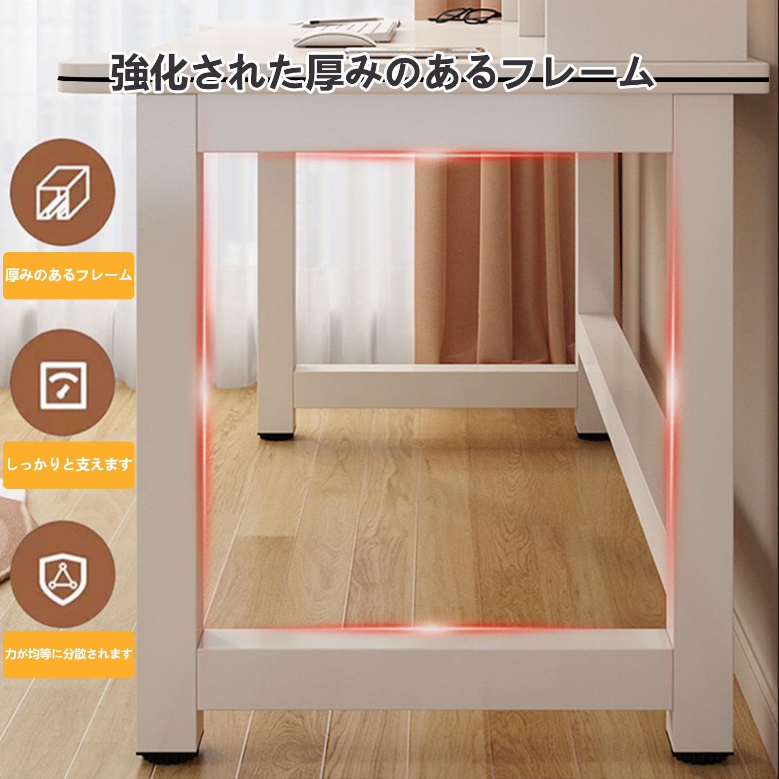 Amazon | AOJIANA パソコンデスク デスク ゲーミングデスク 幅80cm 幅