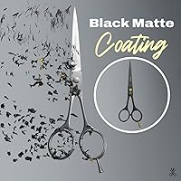 Vista 6 de The Cut Factory® Tijeras de Cabello de Lujo Negro Mate de 6.5 Pulgadas – Tijeras de Barbero de Acero de Alto Carbono Ultra Afiladas para Hombres