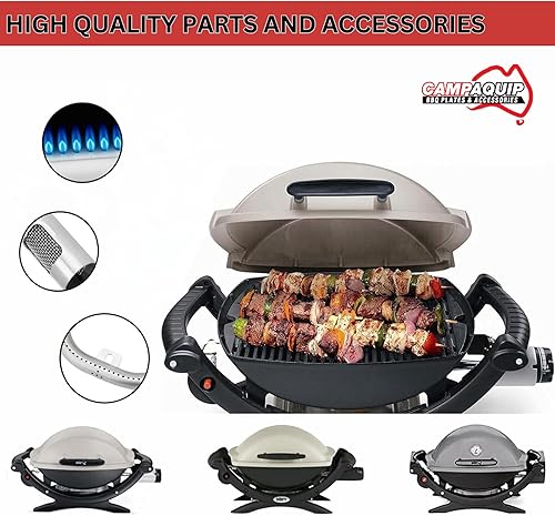Miniatura 4 de CAMPAQUIP Reemplazo de quemador de tubo de acero inoxidable para Weber  Q2200  Q2100  Q2000  Q220  Q200  Piezas de alto rendimiento para parrilla
