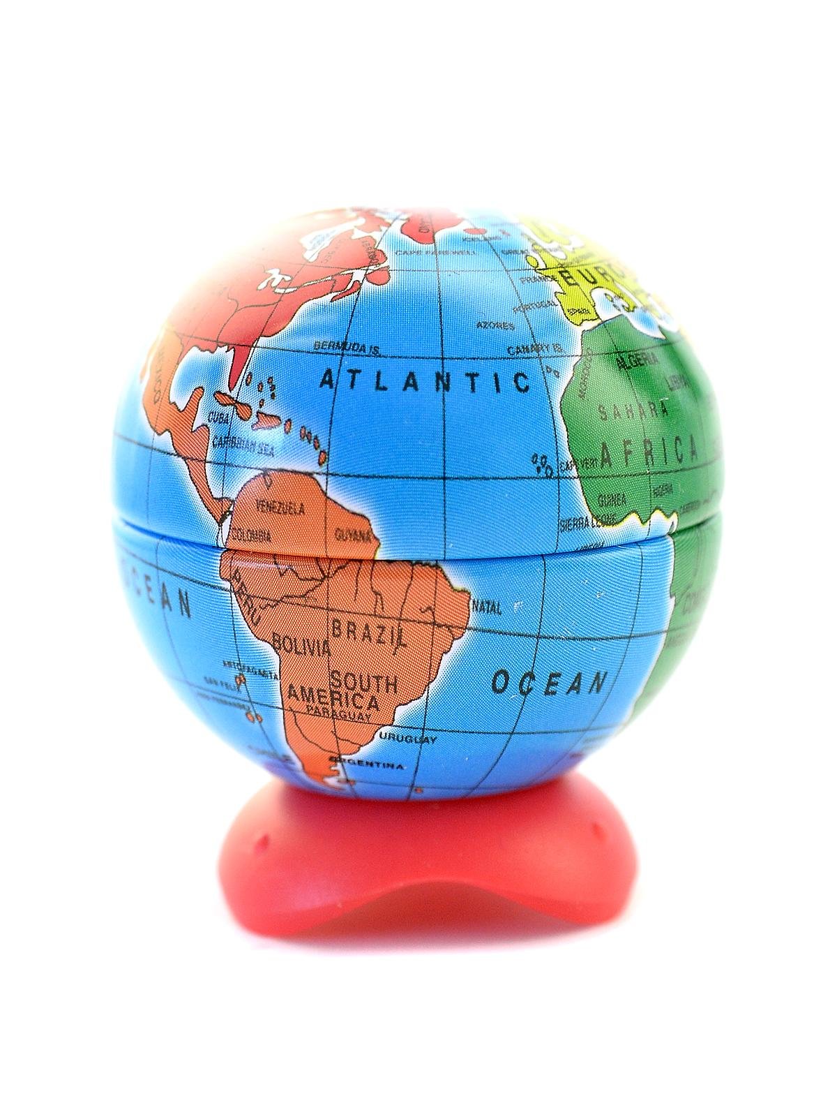 Globe 1 Hole Pencil Sharpener Card of 1 [Pack of 12 ]