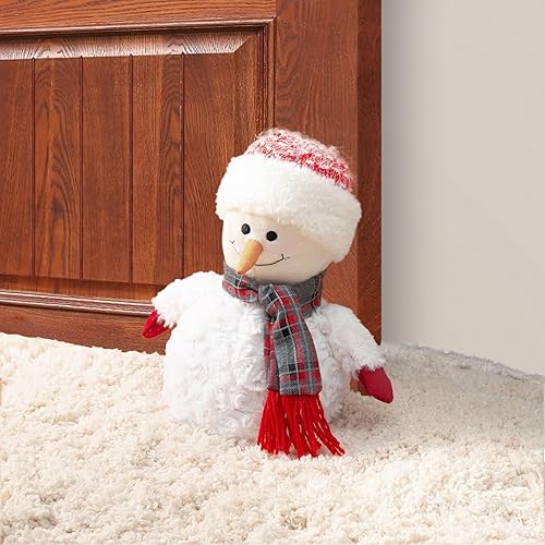 Vista 4 de Marwood Bonito tope de puerta decorativo para el hogar y la oficina, tope de puerta de Navidad de tela de relleno para puerta