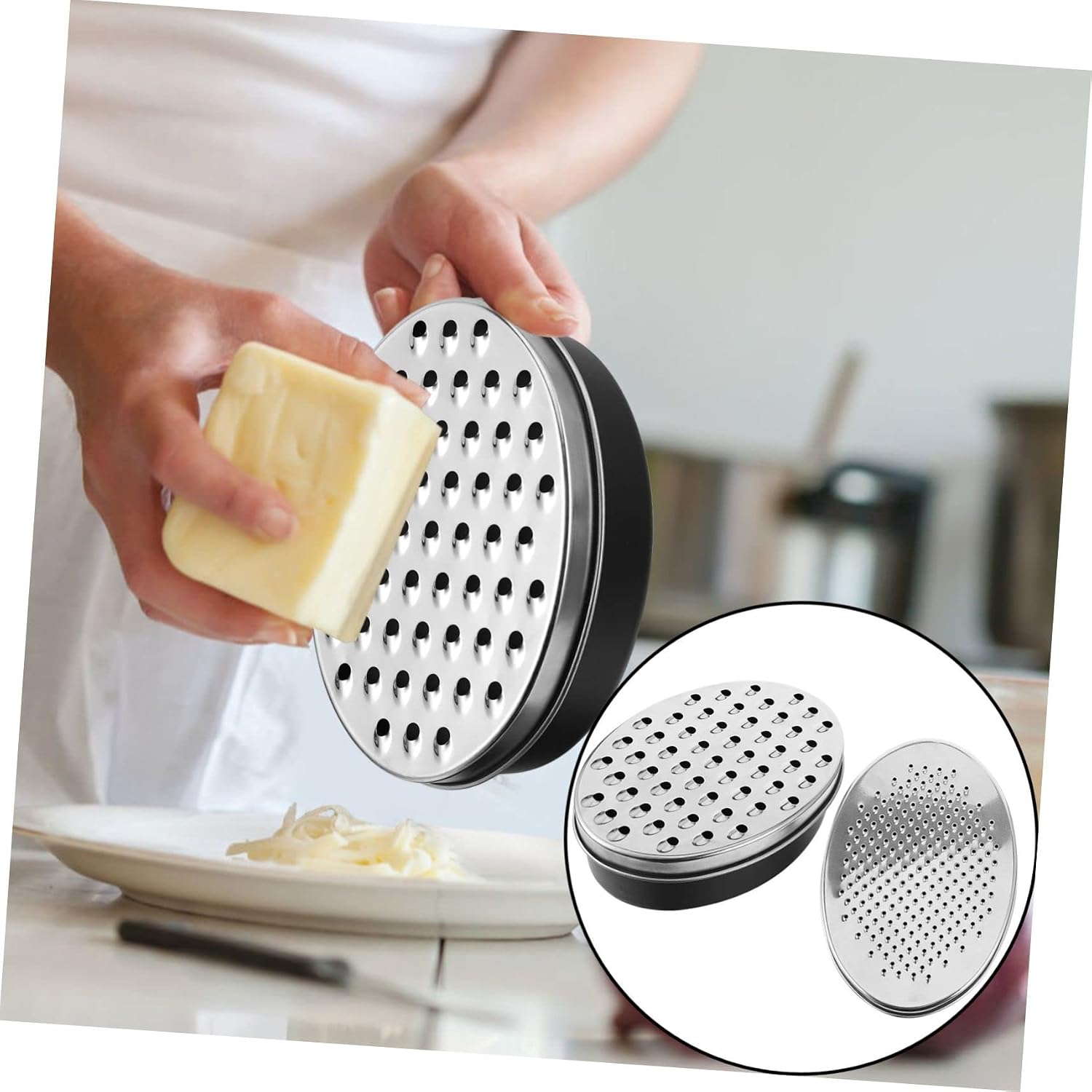 SOLUSTRE 1set Multifunctional Cheese Grater Vegetable Slicer Kitchen Shredder for Easy Shredding of Carrots Cucumbers Garlic and More Versatile Kitchen Gadget Blades Case