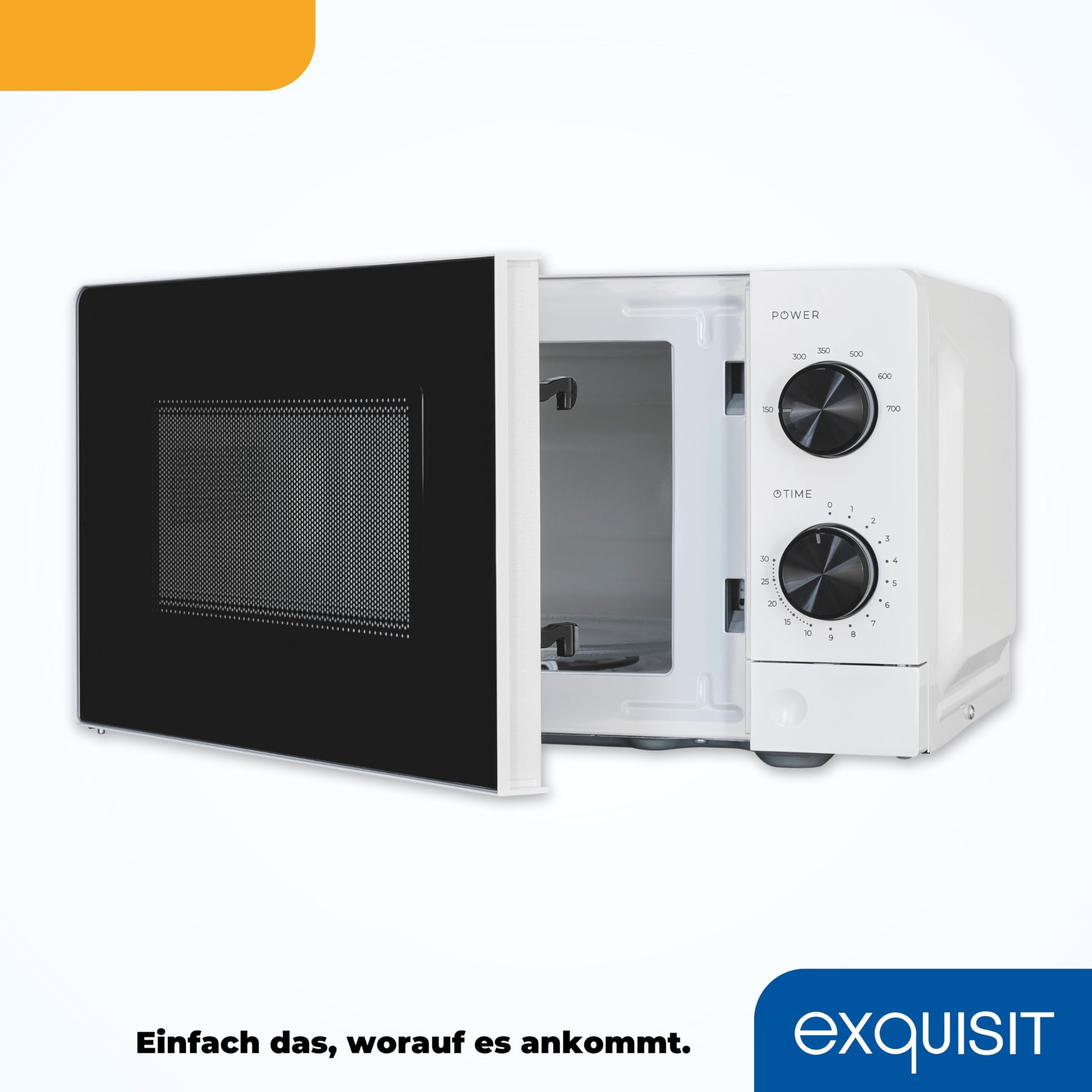 Exquisit Mikrowelle 20L 700 Watt 24,5cm Drehteller MW950-070 weiss