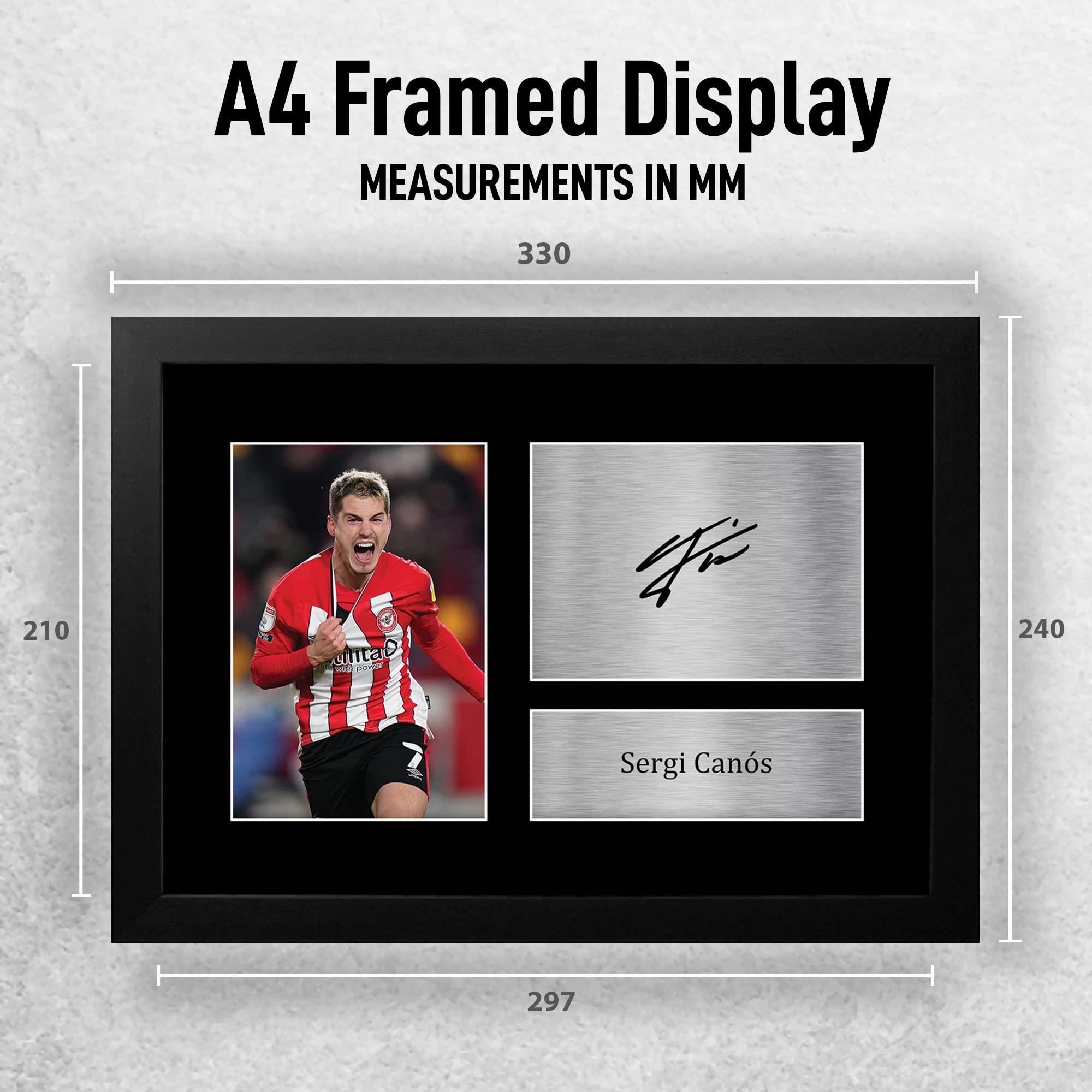 HWC Trading FR A4 Sergi Canos Brentford Gifts Printed Signed Autograph Picture for Football Fans and Supporters - A4 Framed - Image 2