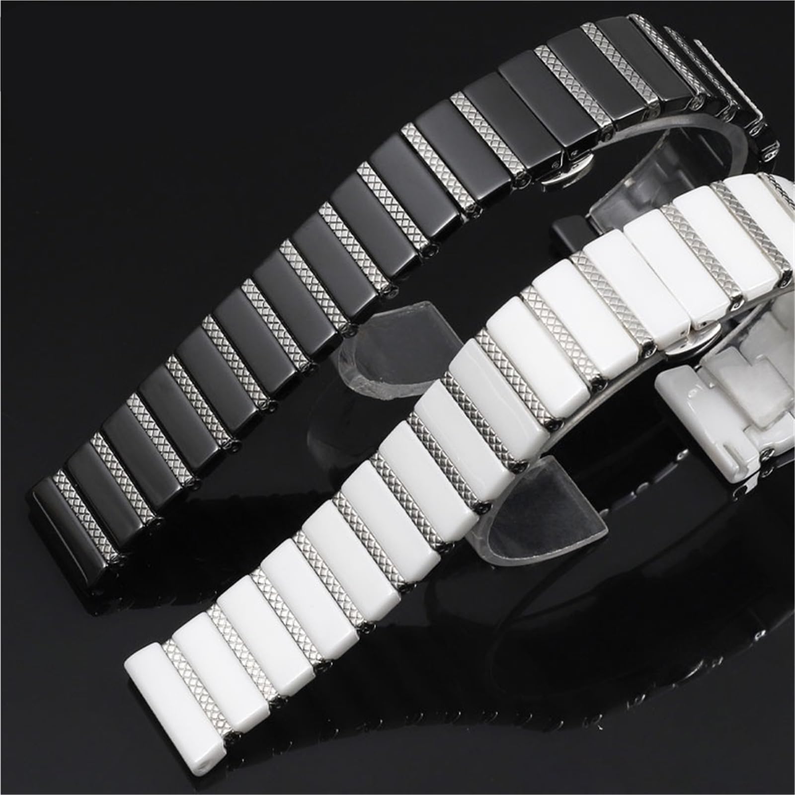 cinturino dell'orologio Cinturino for orologio in ceramica da uomo d'affari bianco 14 15 16 17 18 19 20 21mm Comodo cinturino di ricambio accessori