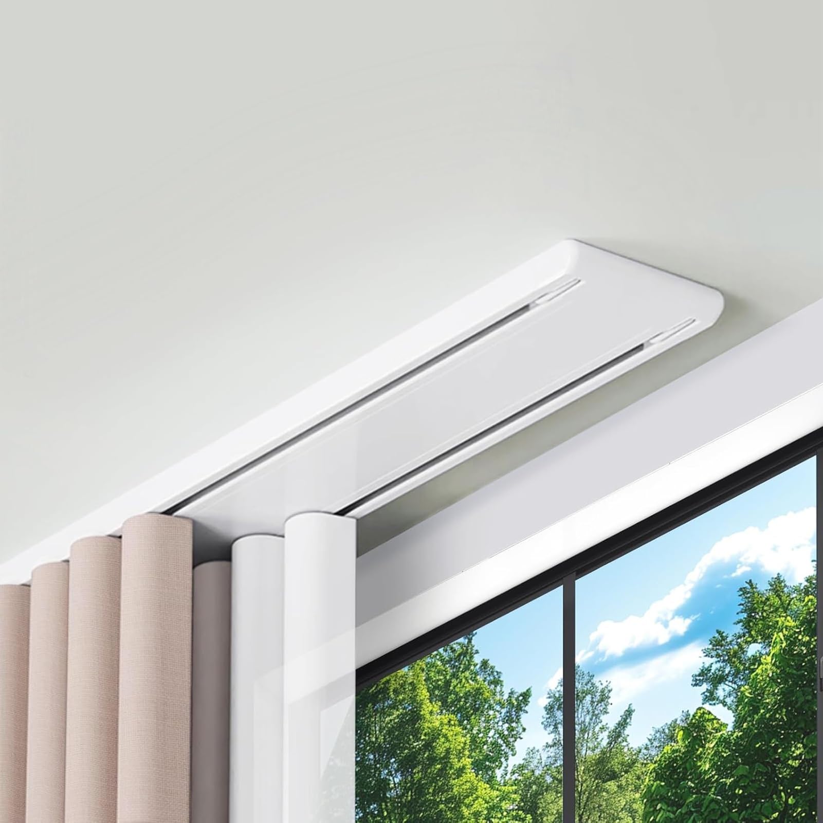 Rail à rideaux plafond pour séparateur de pièce efficace et aménagement de studio