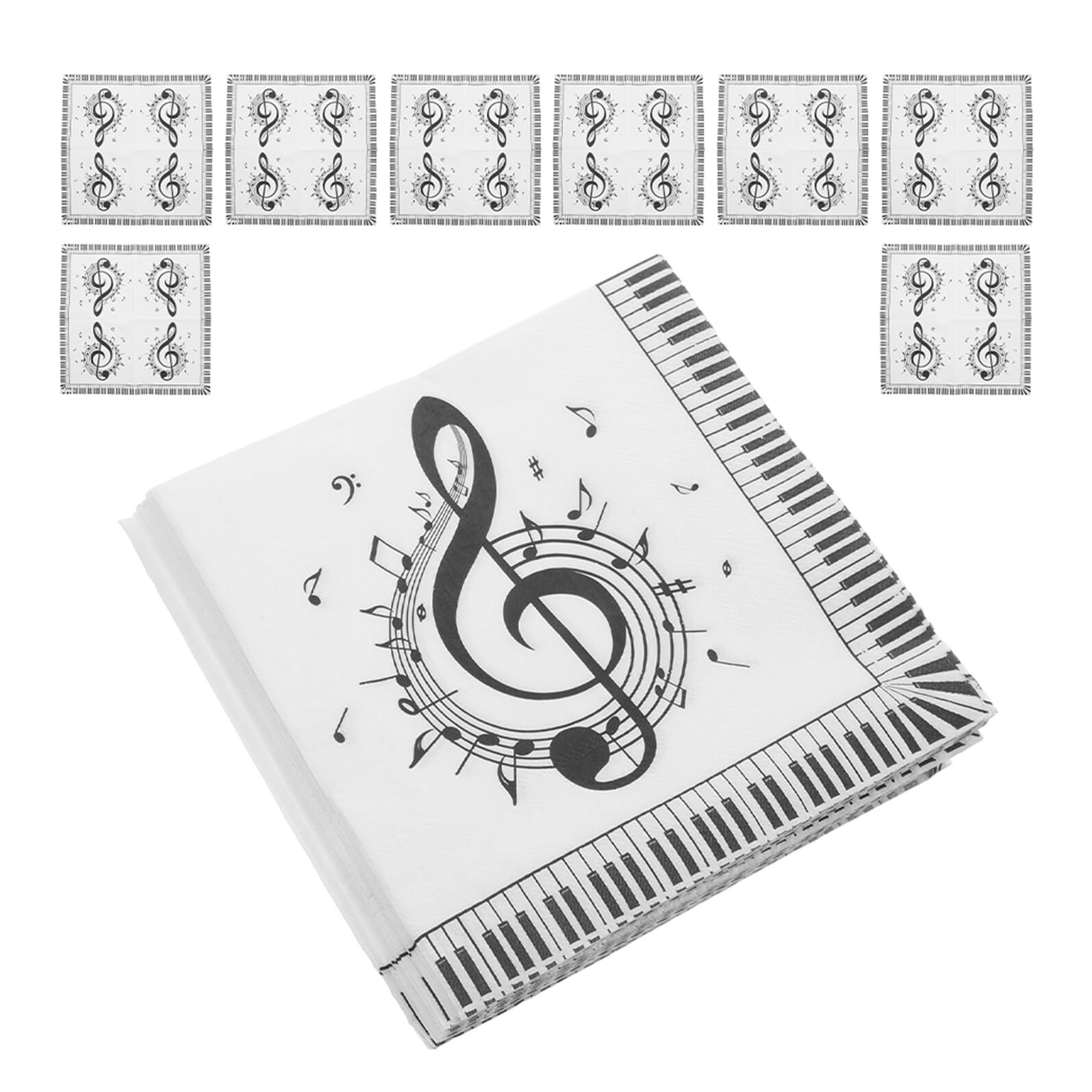 Servietten mit Musiknoten Motiv Papier für Geburtstag und Hochzeit