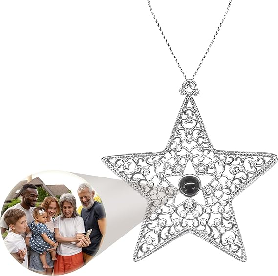 Customized Christmas Ornament, Personalized Memorial Ornament with Picture Inside, Christmas Tree Decoration Gifts for Family, Custom Hanging Projection Pendant 2025