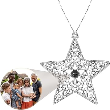 Customized Christmas Ornament, Personalized Memorial Ornament with Picture Inside, Christmas Tree Decoration Gifts for Family, Custom Hanging Projection Pendant 2025