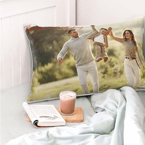 Miniatura 6 de Funda de almohada personalizada con collage de fotos de 1 a 8 pulgadas, fundas de almohada personalizadas con fotos, regalo personalizado para