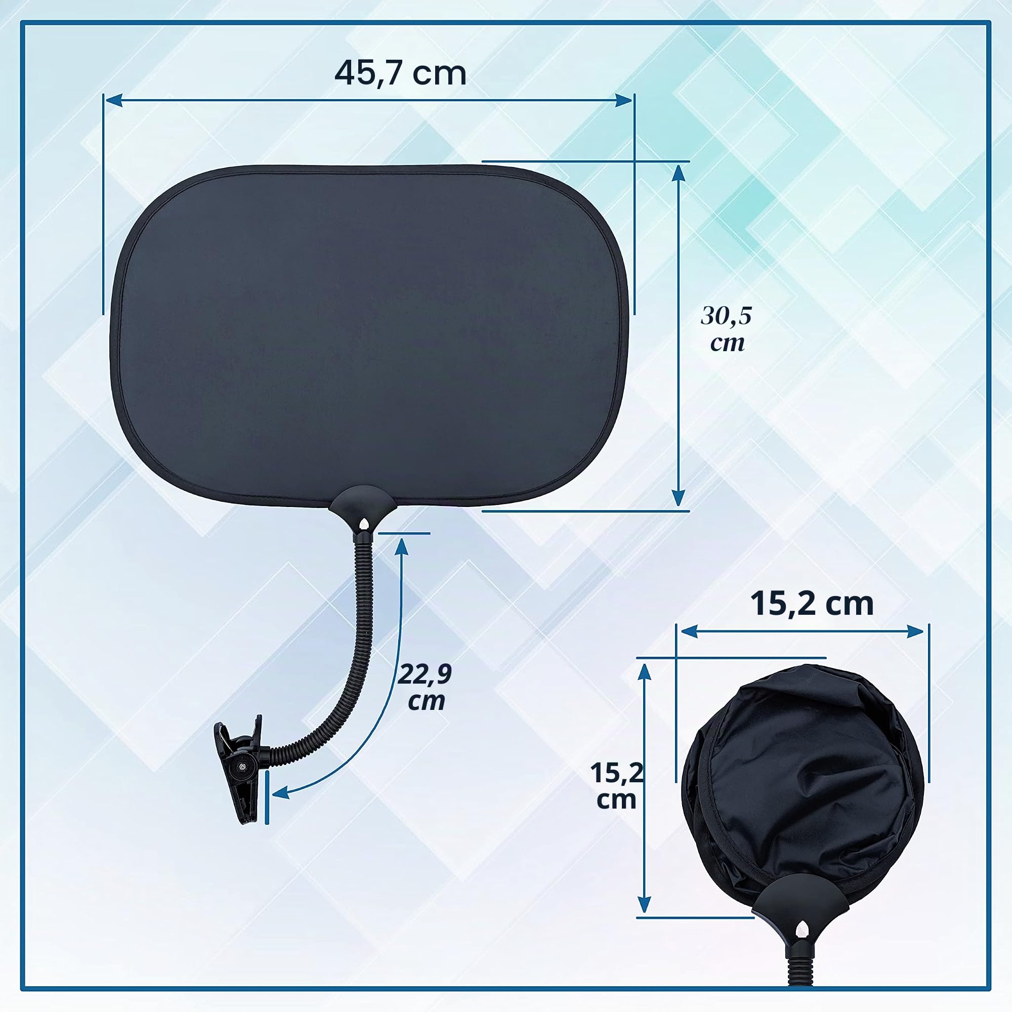 TopShade Parasole per computer portatile, flessibile, regolabile e portatile