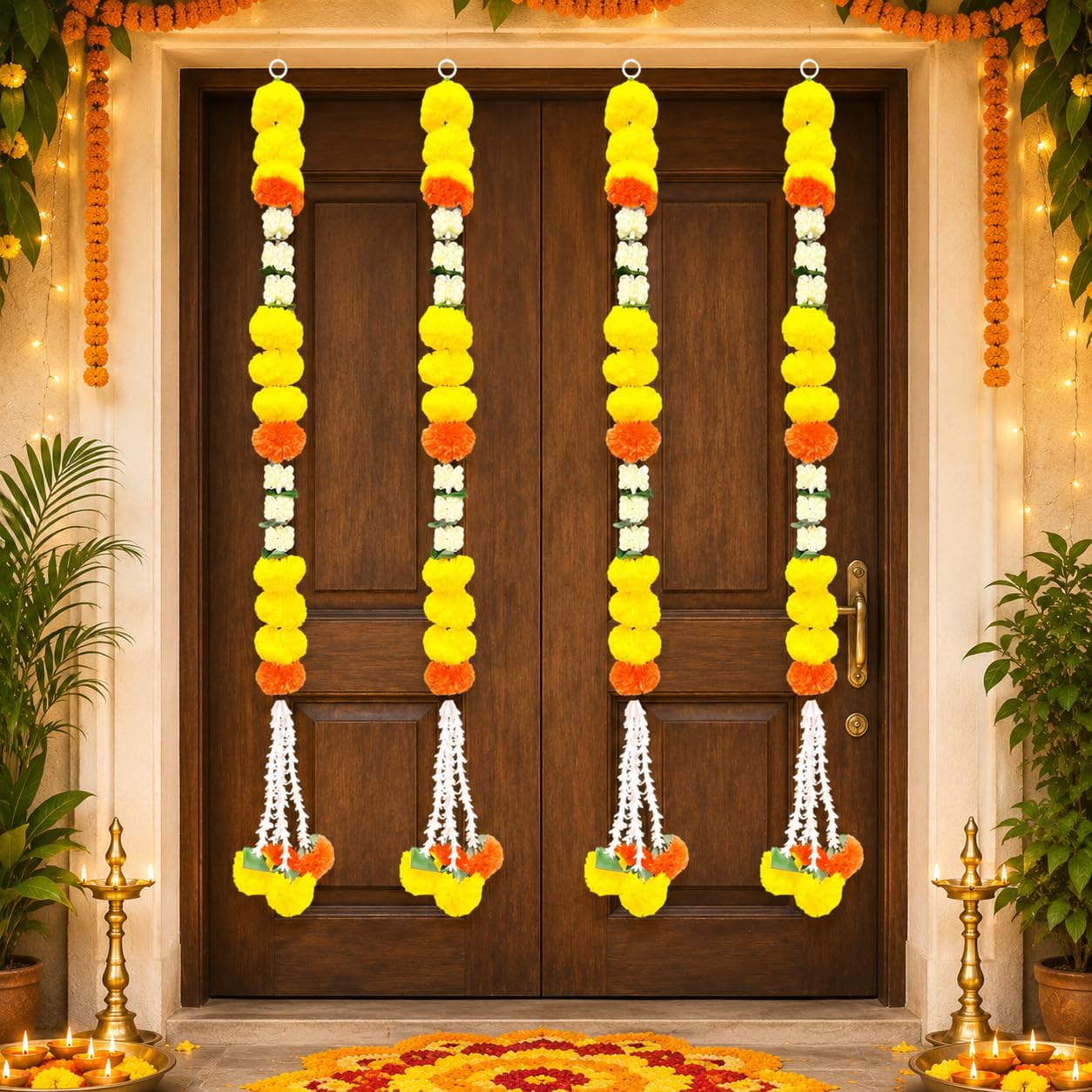 Rajasthan Marigold Garland - Diwali & Pooja Decor -16