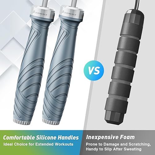 Miniatura 3 de Cuerda de saltar inalámbrica con asas de silicona para hombres, mujeres y niños  Saltar fitness sin cuerda