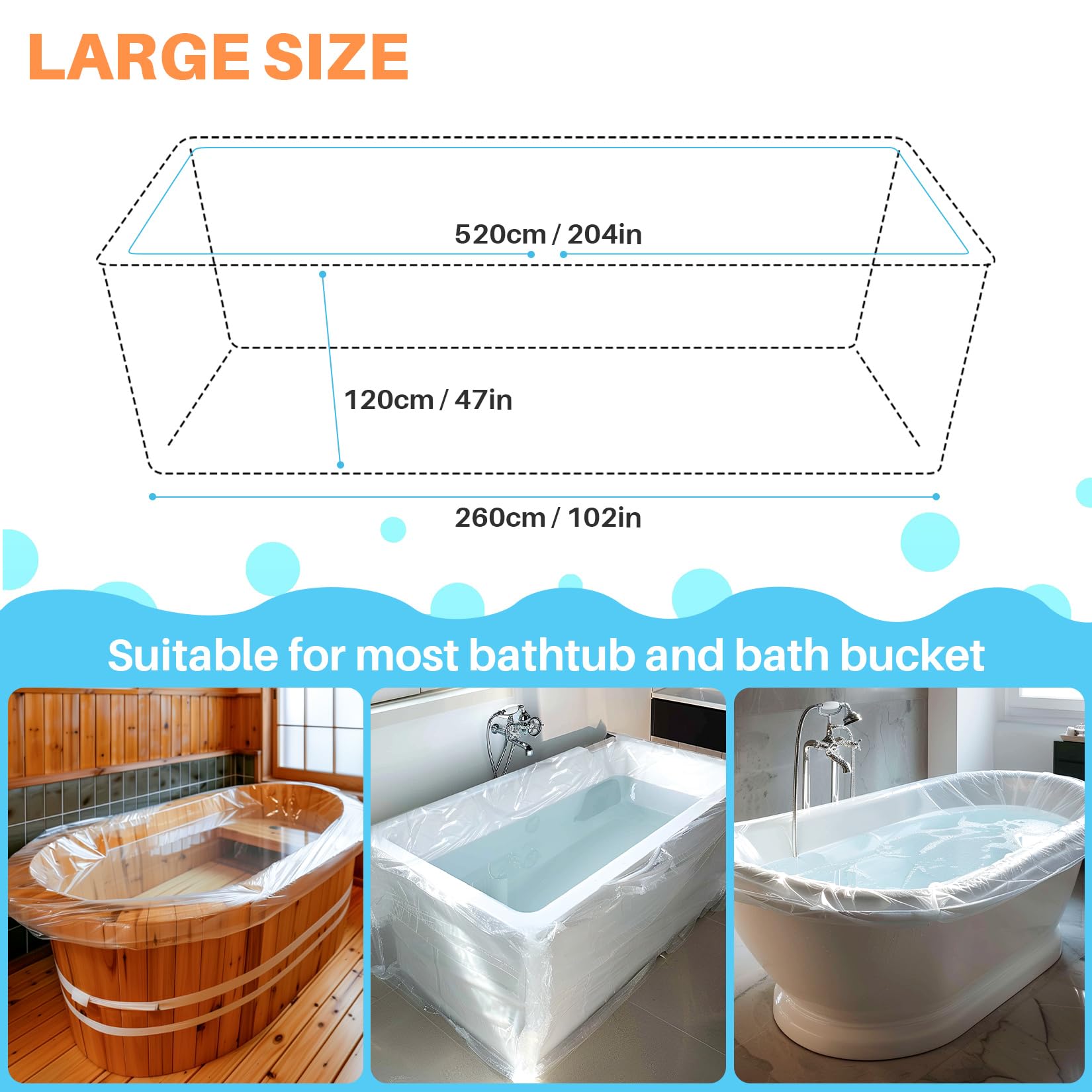 MAQIHAN Bathtub Cover - Keep Tub Clean -2