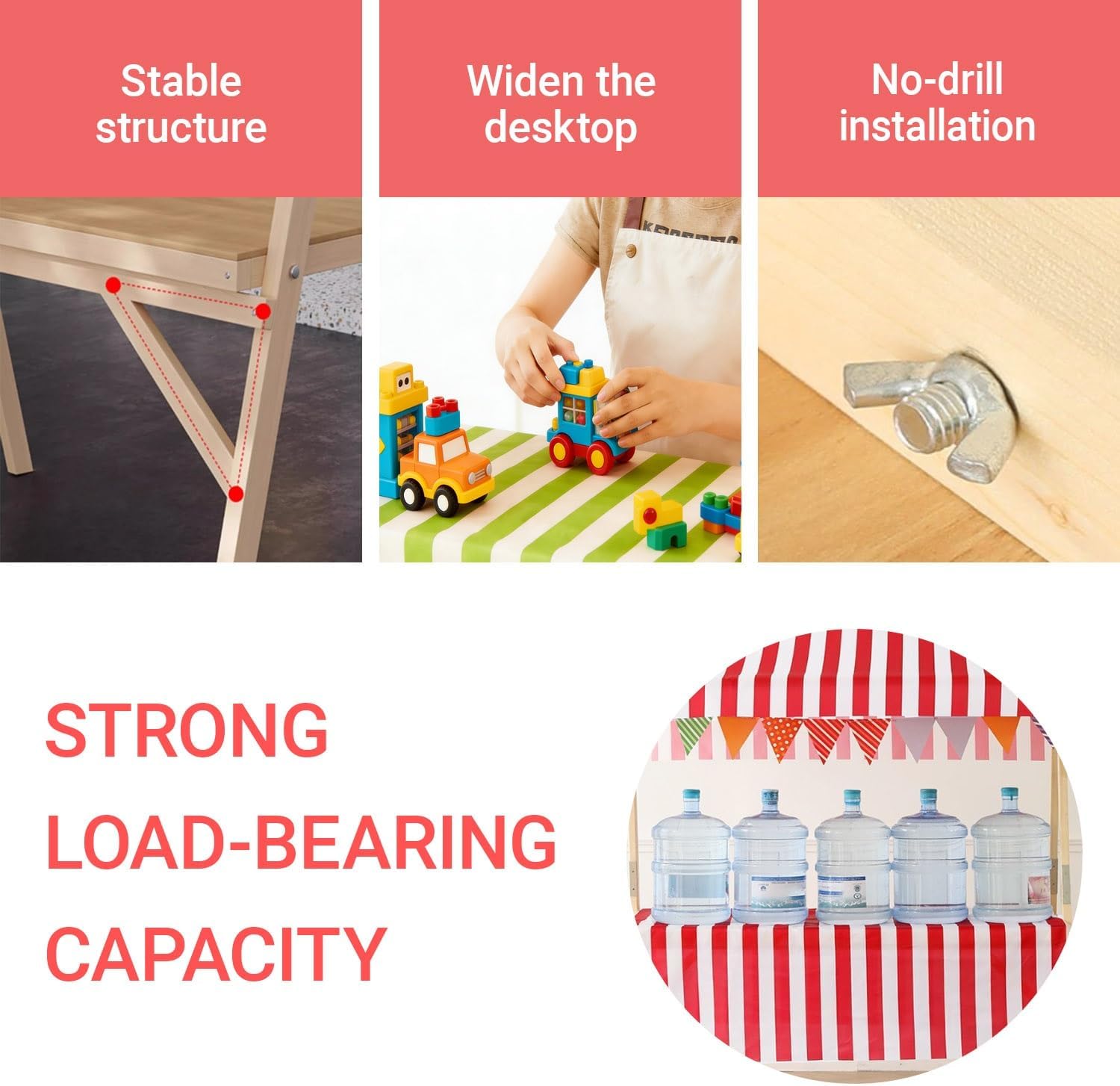 Wooden Market Stall Carts Display Stand with Awning, Foldable Selling Food Booth Concession Shelf for Farmers Markets, Craft Fairs Outdoor Events,(H,120cm/47in)