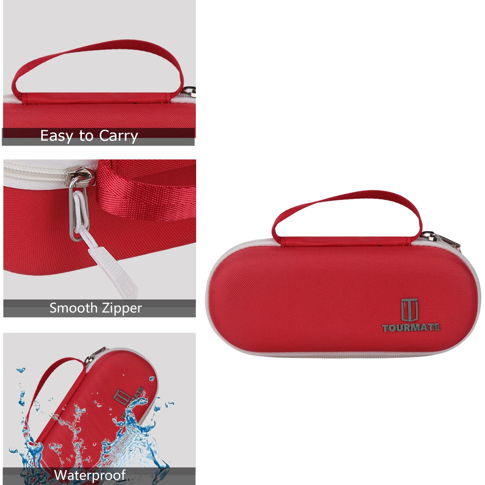 Tourmate Hard Storage Case for Kitchen Mama Electric Can Opener?case only? (Red + White)