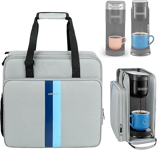 Miniatura 8 de LEFORZ Bolsa de transporte de viaje para cafetera, compatible con Keurig K-Mini o K-Mini Plus, cafetera de una sola porción bolsa de almacenamiento
