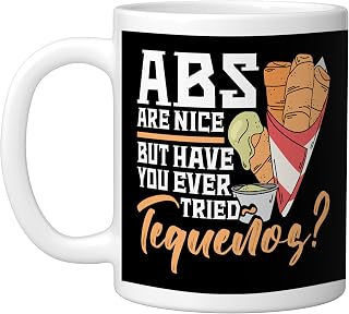 Tequenos Dish Venezuelan Dish Meal Snack Tequenos Ceramic Mug, White