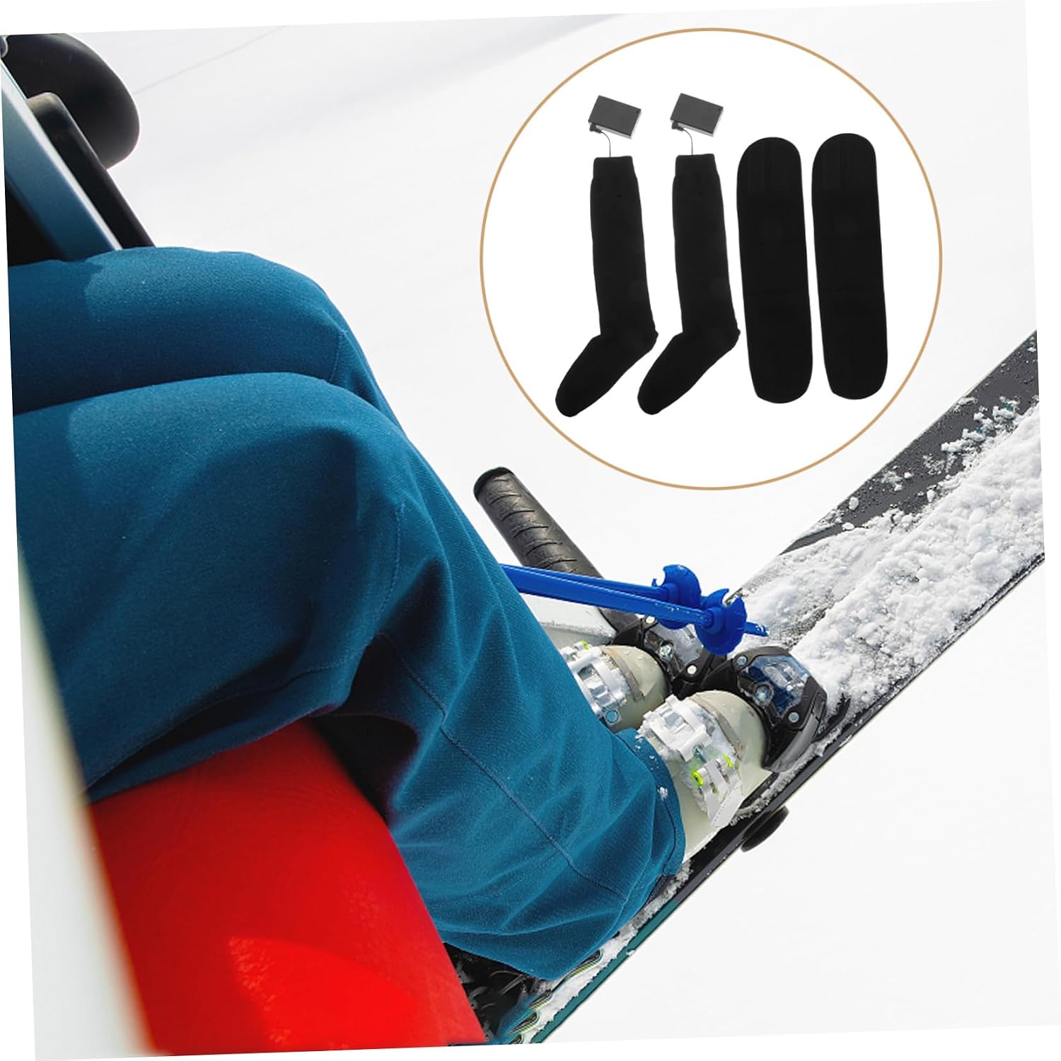 Milisten Unisex Heated Socks Foot Warmer Socks USB Rechargeable Foot Warmers for Men Women Camping Skiing Cold Weather