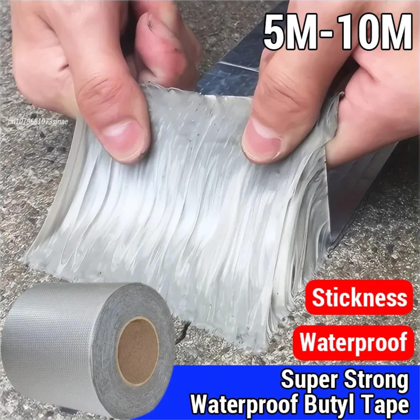 Nastro isolante in foglio di alluminio, Rotolo di nastro in foglio alluminio autoadesivo butilico resistente al calore in diverse dimensioni(100mmx10m)